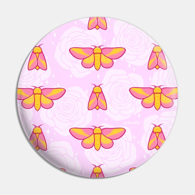 Rosy Maple Moth Pin by macbendig0