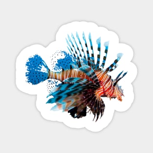 The Lion Fish Beautiful Marine Life, Lovely Marine Fish Design. Magnet