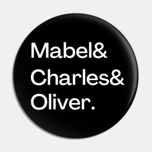 Mabel & Charles & Oliver Only Murders Pin