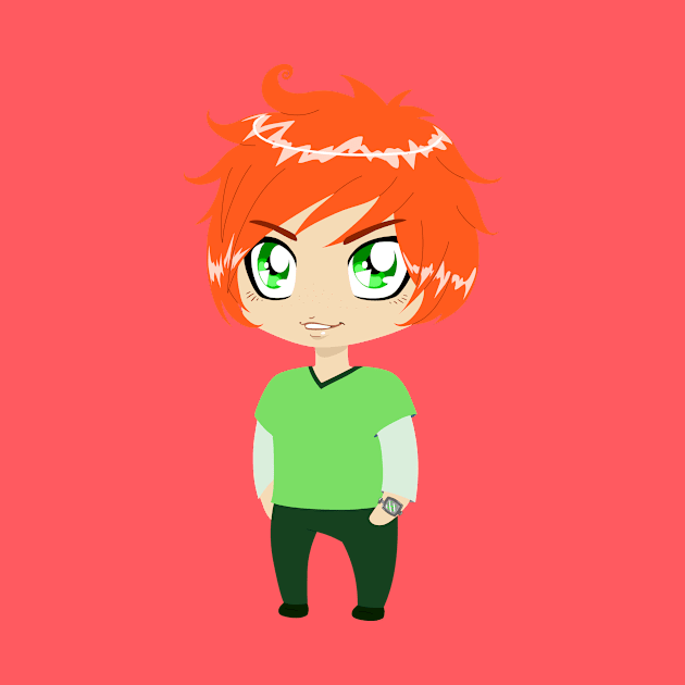 Red Headed Guy In Green Clothes by LironPeer