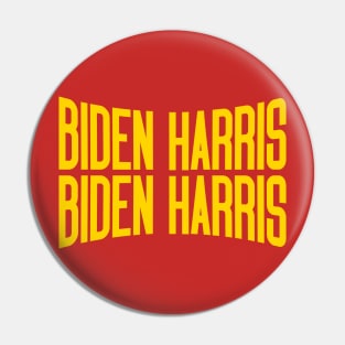 Biden harris yellow Pin