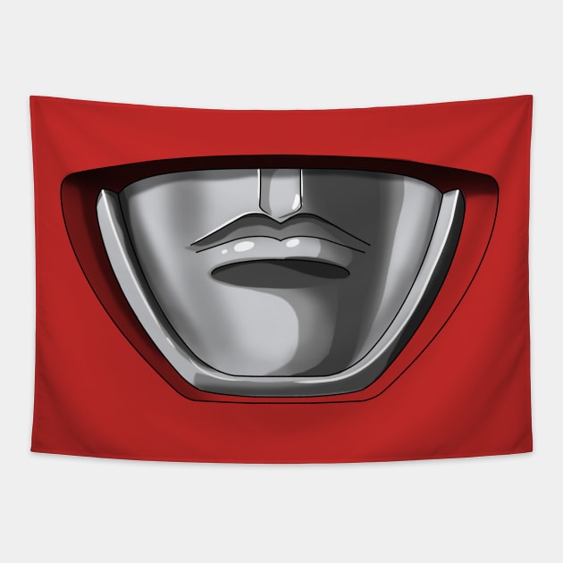 Mighty Morphin Power Mask RED Tapestry by BossFightMAM