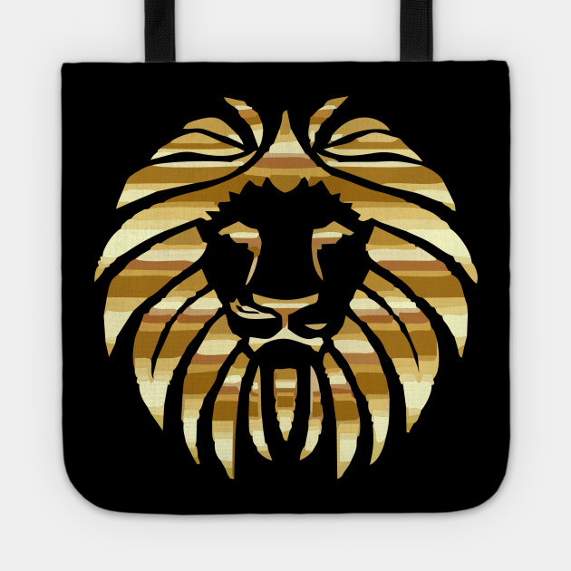 Golden Lion Head Gold Lion Logo Tote Teepublic