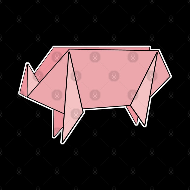 Pig Origami Sticker Style Design by aaallsmiles