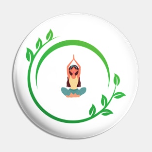 Yoga Girl Pin