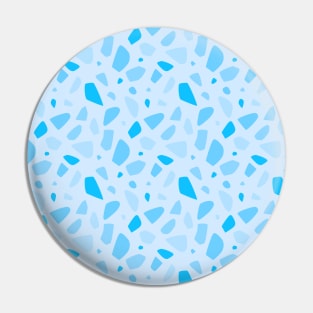 Blue Terrazzo Pattern Pin