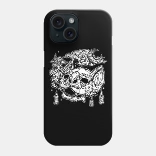 Bat Skull b/w Phone Case