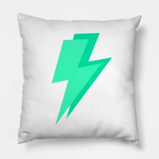 Bright Mint Green, Lightning Bolts Pillow