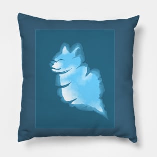 Cat cloud digital art Pillow