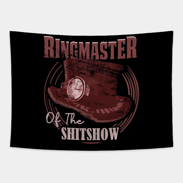 ringmaster of the shit show Tapestry by Space Monkeys NFT