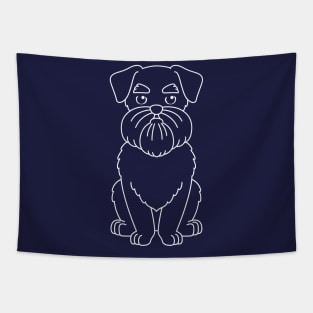 Brussels Griffon White line Tapestry