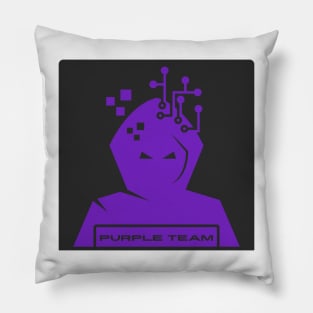 Cyber Security CTF Gamification Purple Team Badge Pillow