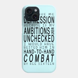 Depression Combat Phone Case