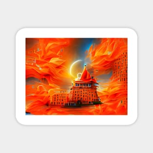 Orange Color Palace in City Art Magnet