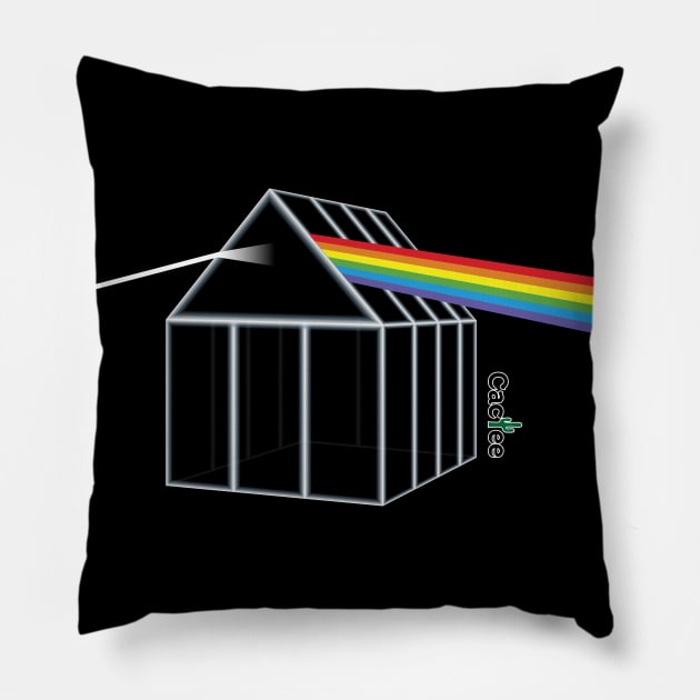 The Dark Side of the Greenhouse Pillow by Cactee