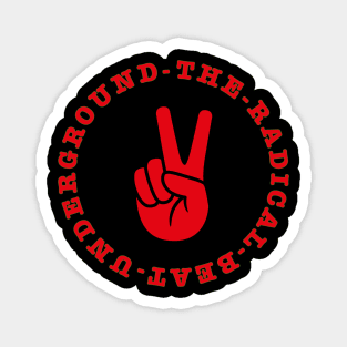 THE RADICAL BEAT UNDERGROUND Red Logo Magnet