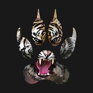 Angry Tiger Face Claw T-Shirt