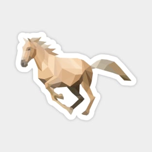 Palomino Low Poly Horse Magnet