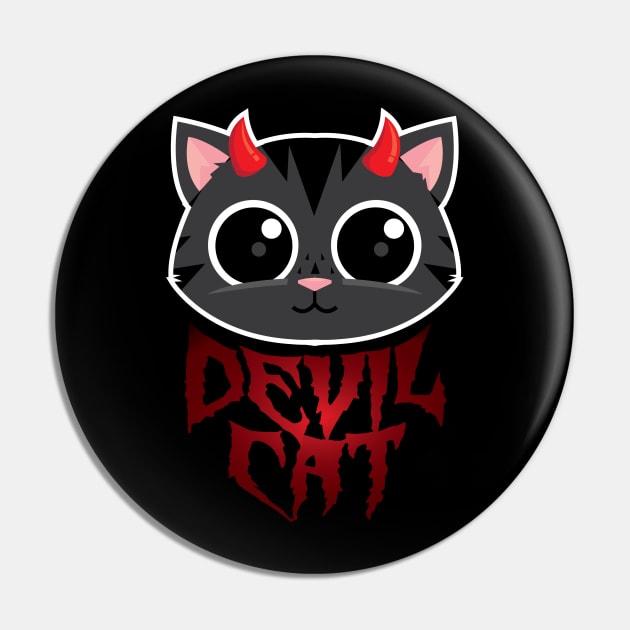 Devil Cat Pin by hello@jobydove.com