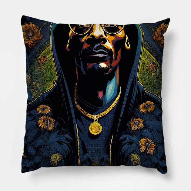 Snoop Doggy Fantacy Music Art T-Shirt Pillow by Vintagiology