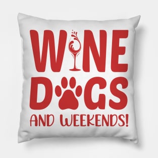 dogs and wine Pillow