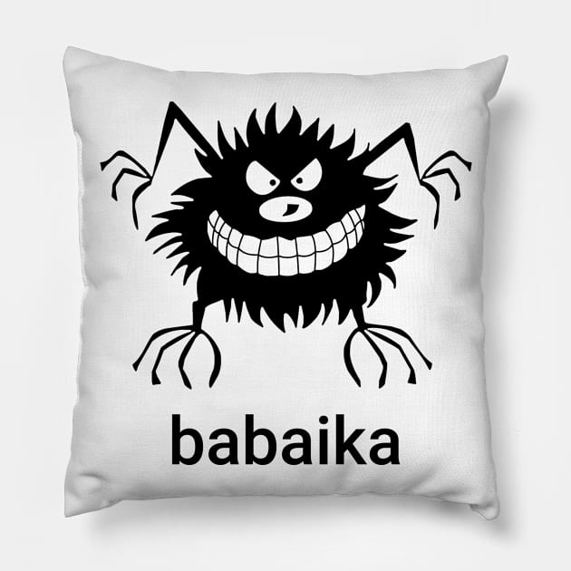 Babaika Black Pillow by Akim