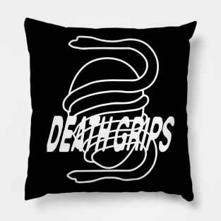 Death Grips Snake Egg Logo Minimalistic Black with Band Name Pillow