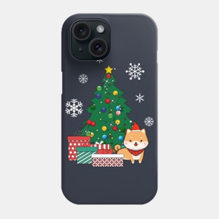 Shiba Inu Around The Christmas Tree Phone Case