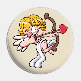 Valentine’s Cherub Aiming With Bow And Arrow Pin