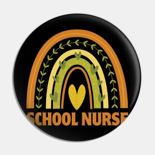 School Nurse Rainbow Leopard Appreciation Nursing For Women Pin