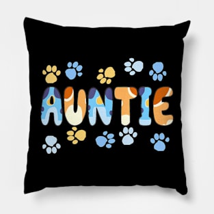 Auntie Of The Birthday Boy Girl Dog Family Matching Pillow