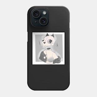 Cat skull babe Phone Case