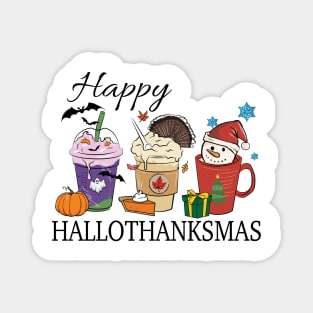 Happy Hallothanksmas Magnet