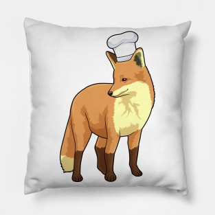 Fox as Cook with Chef hat Pillow