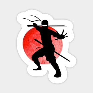 Japanese Martial Art - Ninja Holding Sword Pose Magnet