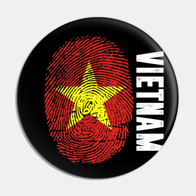 Vietnam Flag Fingerprint My Story DNA Vietnamese Pin by Your Culture & Merch