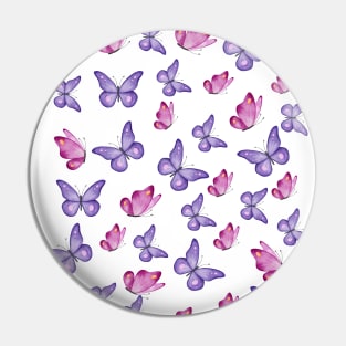 Butterfly Pattern - Purple Coloured Pin