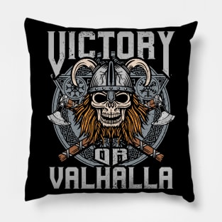 Victory or Valhalla Viking Norse Warrior Pillow