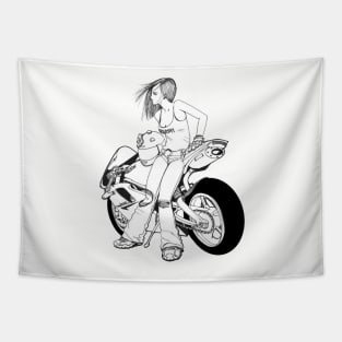 MotoGirl Tapestry