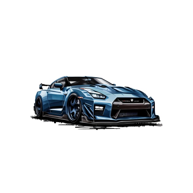 Nissan Gtr r35 Godzlila Car Lover T-Shirt by mrsticky