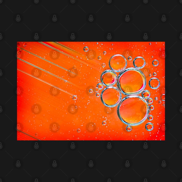 Orange Bubbles Oil and Water by heidiannemorris