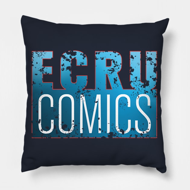 Ecru Comics LOGO Pillow by carrillo_art_studios