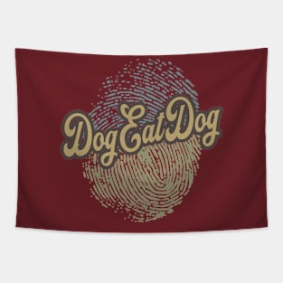 Dog Eat Dog Fingerprint Tapestry