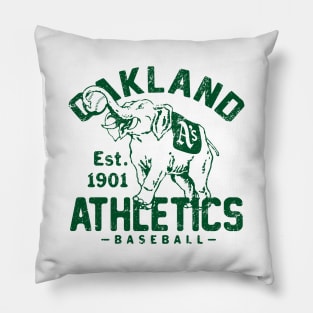 Vintage Oakland A's by Buck Tee Originals Pillow