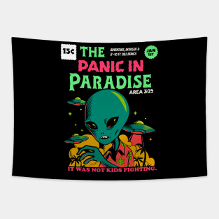 The Panic in Paradise ( Miami aliens) Style A Tapestry