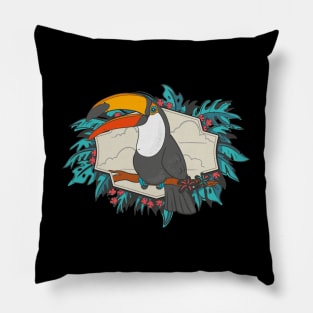 Toucan Tropical Paradise Exotic Birds Pillow