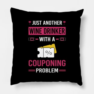 Wine Drinker Couponing Coupon Coupons Couponer Pillow