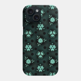 Tribal Teal Feather Pattern Phone Case