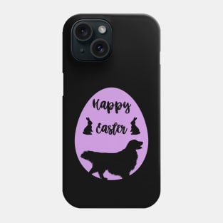 Golden Retriever Dog Silhouette in Happy Easter Egg Phone Case