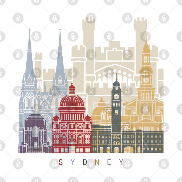 Sydney V3 skyline poster by PaulrommerArt